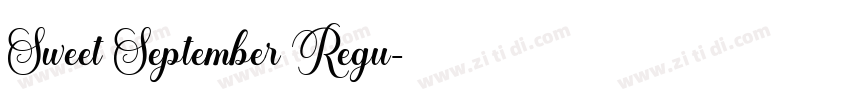 Sweet September Regu字体转换